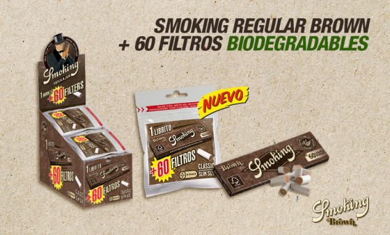 ¡NUEVO SMOKING REGULAR BROWN + 60 FILTRO BIODEGRADABLES!